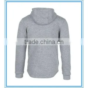 Men's Button Placket Pullover Hoodie Curved Hem Hoodie thumbnail-2