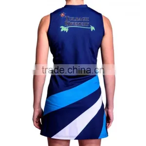 Wholesale Custom Girls Sexy Sublimation Sport Netball Uniform Dress, Netball Jersey Skirts thumbnail-3
