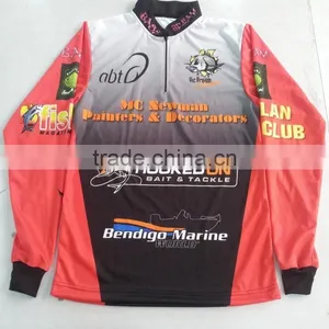 Customized Long Sleeve Filter Out UV Fishing Shirt With 1/4 Short Zippers thumbnail-2