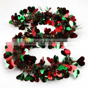 Good Quality Christmas Tree Decorations Tinsel Garland Colorful Large Indoor Decoration Wholesale thumbnail-5