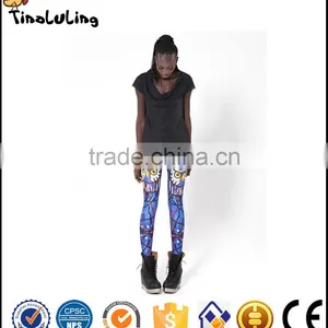 Trend Knitting High Elastic Tights Painting Vintage Full Tilt Floral Lace Ladies Printed Leggings thumbnail-1