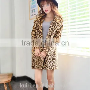 Hot-selling New Winter Faux Fur Coat Thick Warm Leopard Mink Trench Coats Sexy Luxury Female Overcoat Long Plus Size thumbnail-2
