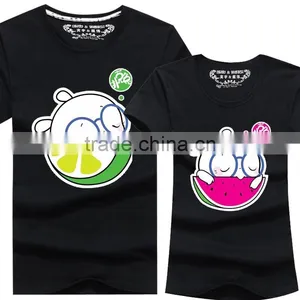 100% Pure Cotton Round Neck Fashion Design Couple T Shirts thumbnail-3