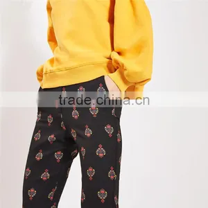 Cool Pattern Printed Hot Girt Sexi Photo Slim Fit Cigarette Harem Pants thumbnail-3