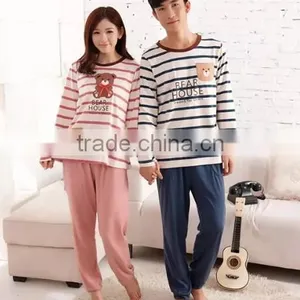 2015 Wholesale Striped Style Couple Pajamas thumbnail-1