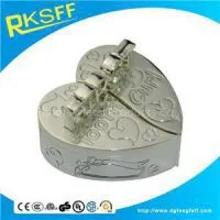 Zinc Alloy Silver Heart-shaped Tooth Boxs thumbnail-1