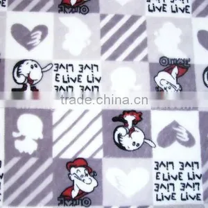 2013 Hot Sale Cartoon Pattern ,double-side ,surper Soft ,printed Flannel Velvet Fabric thumbnail-1