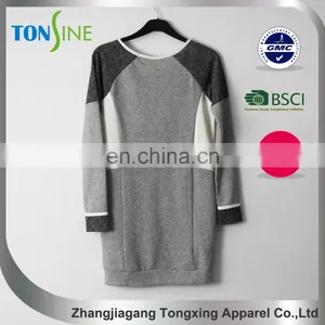Women's Knit Terry Pullover With PU thumbnail-3