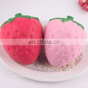 Hot Selling 2017 Anti Stress Squishy Kawaii Soft PU Squishy Slow Rising Big Strawberry Toy Mobile Phone/girls' Handbag Pendant thumbnail-3