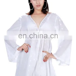 Cotton Lurex Kaftan. thumbnail-1