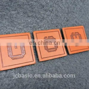 Custom High Quality Jacket Embossed Denim Leather Patch Labels thumbnail-1