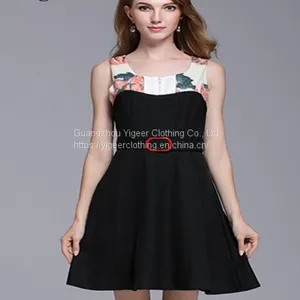 Black Sleeveless Midi Dress With Waist Band thumbnail-1