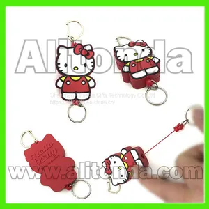 Custom Soft Pvc Cartoon Easy to Pull Buckle Badge Reel for Keys Certificate thumbnail-1