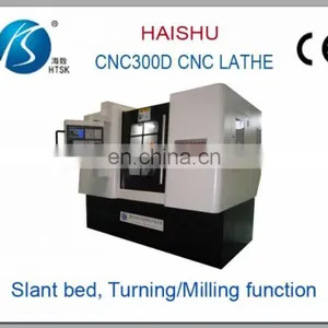 CNC300D Cnc Lathe Metal Cutting Machine With Power Milling Head thumbnail-1