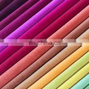 90 Colors in Stock Wholesale Colorful Plain Velvet Fabric for Sofa Home Textile thumbnail-1