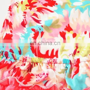 Boutique Infant Girl Flower Bodysuit Cute Floral Newborn Baby Ruffle Romper thumbnail-5