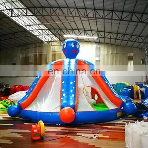 Absorbing Inflatable Happy Octopus Bouncy Castle With Tent, Inflatable Jumping Bouncer With Slide For Commercial Event,Family thumbnail-3