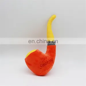 Cute Tobacco Pipe Shape Chew Stuffed Pet Toy Squeaky Pet Dog Toys Plush thumbnail-7