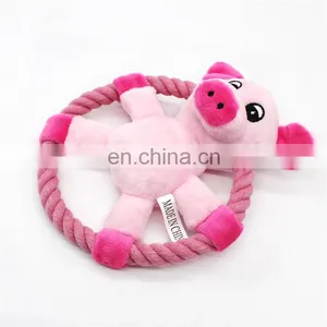 Wholesale Animal Shape Chew Stuffed Pet Dog Toy Squeaky With Cotton Rope thumbnail-5