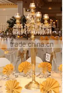 Crystal Hanging Gold Candelabra For Parties And Wedding thumbnail-1