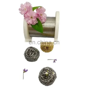 16g Stainless Steel 410 Wire 0.13mm Pot Scrubber for Kitchen Cleaning thumbnail-1