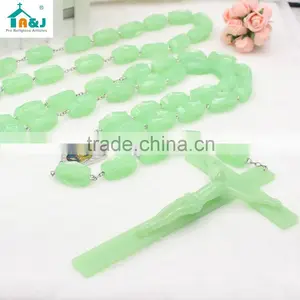 Big Cross Glow in the Dark Luminous Plastic Wall Rosary Quality Choice thumbnail-3