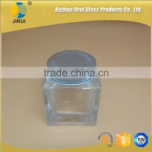 100ml Clear Square Face Cream Glass Jars Wholesale thumbnail-2