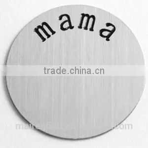B39 Hot Lanyard Locket Jewelry Initial Disc Floating Locket Mama Stamped Plates Charms thumbnail-1