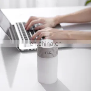 300ml Rechargeable Ultrasonic Cool Mist Fogger Humidity Control Mini Usb Air Humidifier With Led Light thumbnail-1