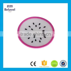 OEM Fruit Design Pvc Tea Coaster Custom Silicone Soft Pvc Coaster thumbnail-2