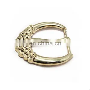 High-End Delicate Noble Golden Metal Belt Buckle Rhinestone Buckle For High-grade Clothing thumbnail-2