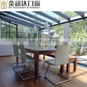 Outdoor Sun Room Aluminum Alloy Cover Frame Modern Glass Houses Sun Room Veranda Sunroom Prefabricated Glass House thumbnail-4