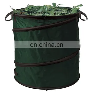 Collapsible Reusable 30 Gallon Pop Up Lawn Garden Leaf Storage Waste Bag With Handles thumbnail-2