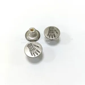 2023 Customized Wholesale Plating Brass Cowboy Button Jeans Buttons for Jeans Clothing thumbnail-1