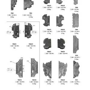 Wrought Iron Components Forged Elements Sheet Lock Plate Inactive Lock Box Trim for Gate Railing Handrail Balustrade thumbnail-2