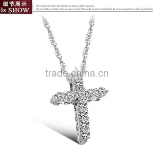 Yiwu Factory Sell Cheap 316l Stainless Sterling Steel Cross With Crystal Rhinestone Charms Pendant Allergy Free thumbnail-4
