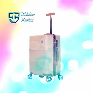 Portable Lightweight Capacity 100% New PP Suitcase Metal Luggage Travel Suitcase PC Boarding Luggage thumbnail-1