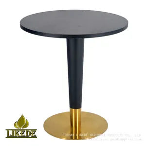 Morden Design Hot Sale Gold Stainless Steel Table Leg Melamine Table Top for Restaurant Cafe Dining Use thumbnail-1