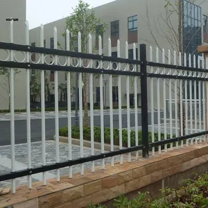 Black Aluminum Wrought Iron Picket Fence - Galvanized Steel Garden Fencing thumbnail-4