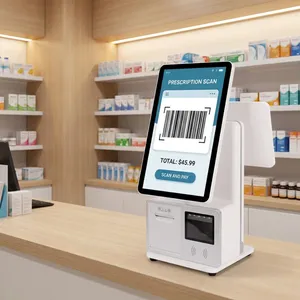 Aonpos APK21 NFC RFID Reader Checkout Station 15.6 Inch Touchscreen Self-service Kiosk Cinema Automated Checkout Station Windows Payment Kiosk thumbnail-5