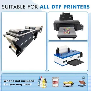 DTF Transfer Film Roll for Double-Side Matte Clear Pretreat Sheets PET Heat Transfer Paper for Inkjet Printer Direct Print on T Shirts Textile thumbnail-2