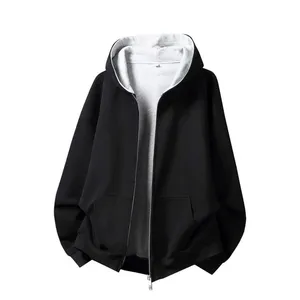 Men’s Full-Zip Color Contrast Hooded Jacket thumbnail-2