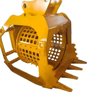 Excavator Trommel Screen Bucket 5 Ton With Bolted Screen Plates and Pin On Mount thumbnail-5