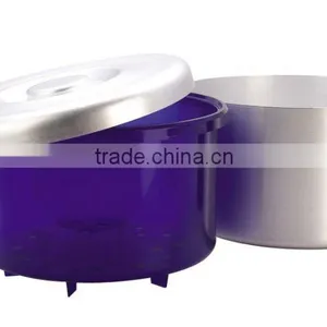 Aluminum Ice Bucket 10L Silver Beer Bottle Cooler Bucket With Lid and Plastic Tray thumbnail-1
