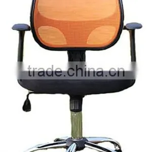 Orange-black Mesh Visitor Chair H-M08-BaO thumbnail-2