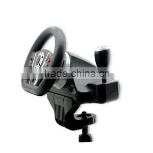 Factory Directly Video Games Accessories for Xbox One / PS3 / PS2 / PC Computer Racing Game USB Steering Wheel Quality Choice thumbnail-4