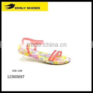New Arrival Summer Girls Pcu Sandals With Nice Printing thumbnail-1