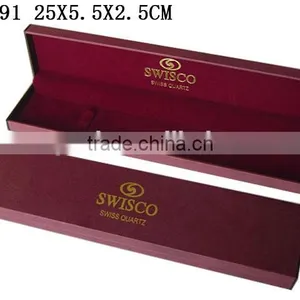 T491 Red Logo Printed Long Chain Jewelry Bracelet Box With Lining Velvet thumbnail-1