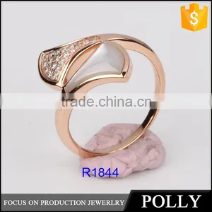 Italy Famous Jewellry 14K Gold Diamonds Ring Fashion Jewelry thumbnail-1