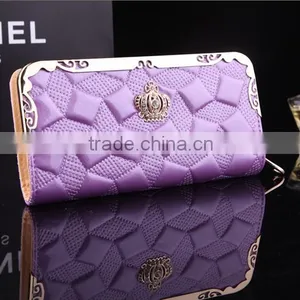 Europe Fashion Crown Emboss Women Patent Leather Wallet thumbnail-3